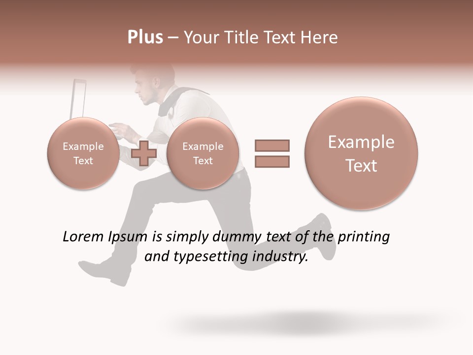 Run Start Laptop PowerPoint Template