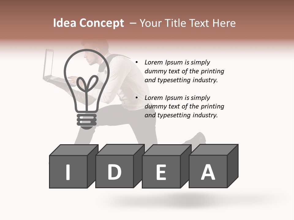 Run Start Laptop PowerPoint Template