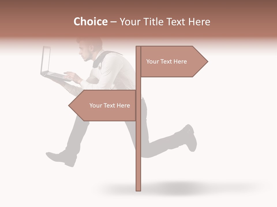 Run Start Laptop PowerPoint Template