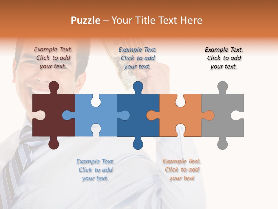 Financial Cash Worker PowerPoint Template