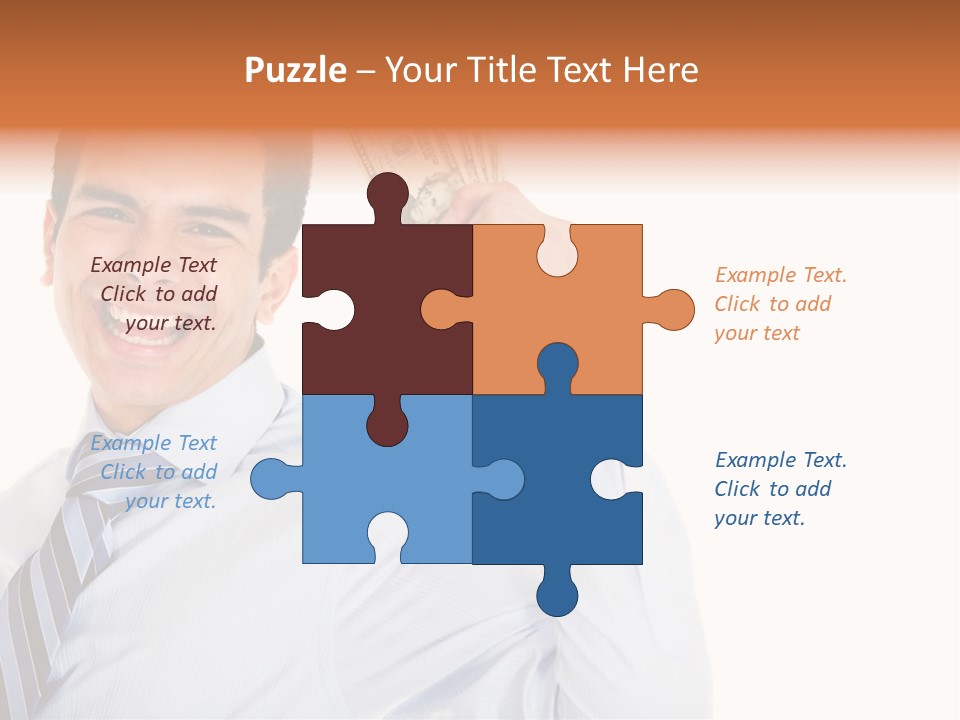 Financial Cash Worker PowerPoint Template