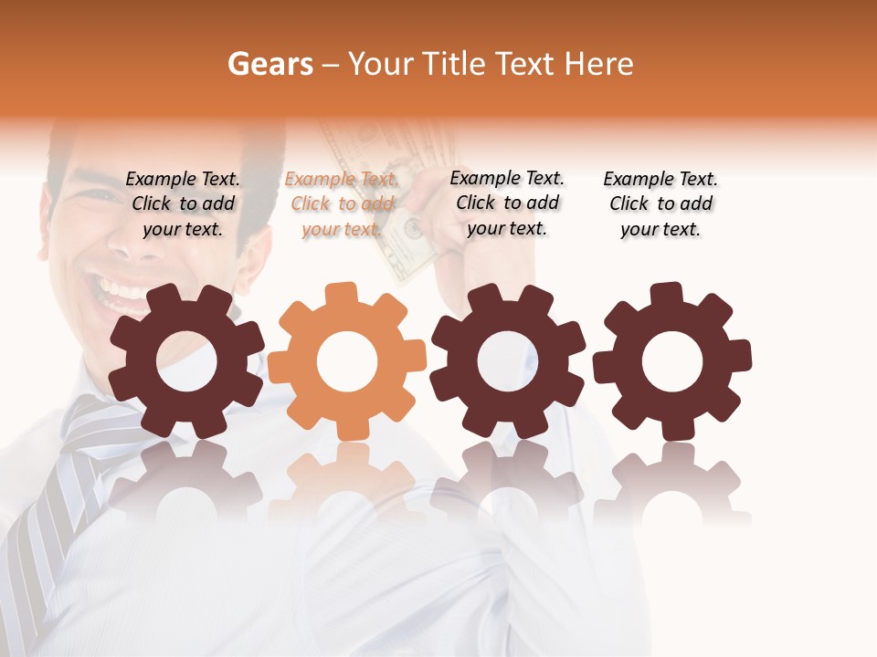 Financial Cash Worker PowerPoint Template