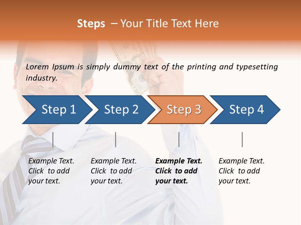 Financial Cash Worker PowerPoint Template