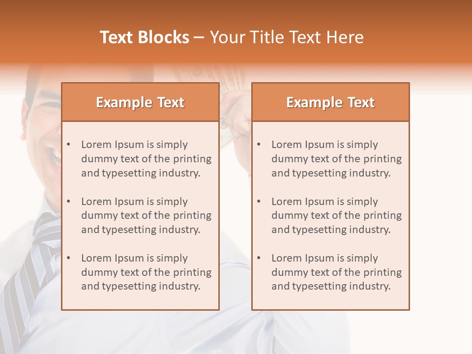 Financial Cash Worker PowerPoint Template
