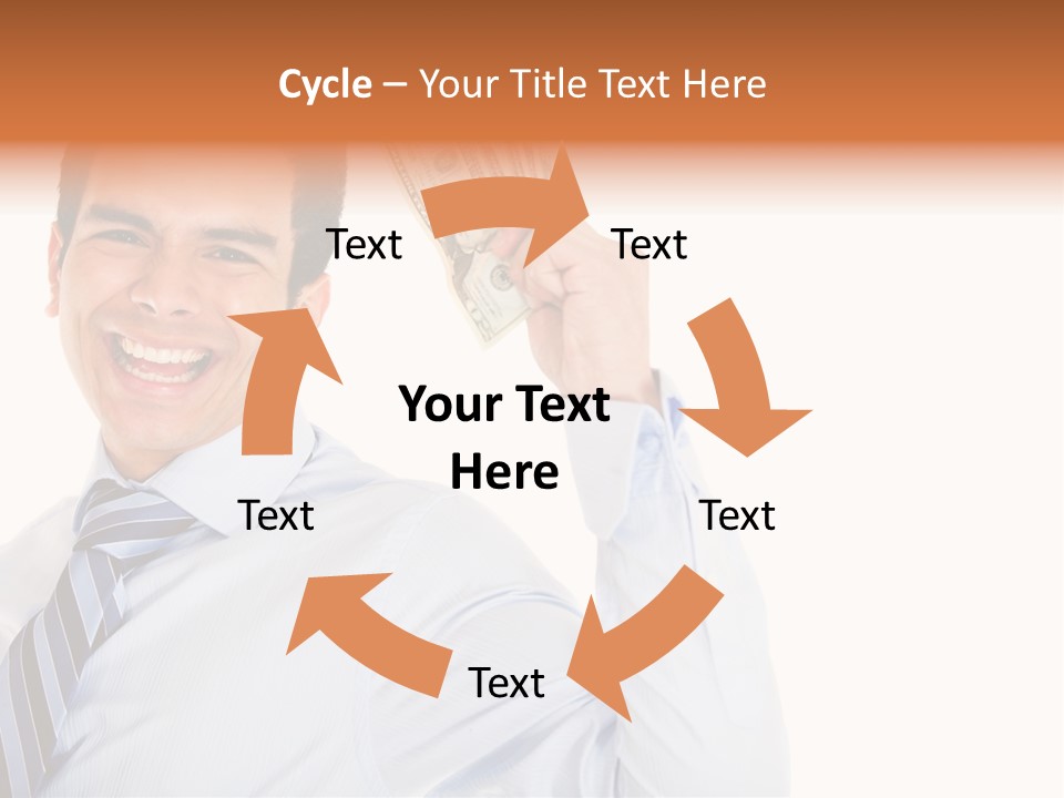 Financial Cash Worker PowerPoint Template