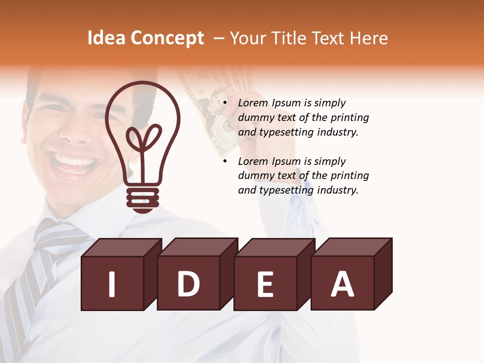 Financial Cash Worker PowerPoint Template