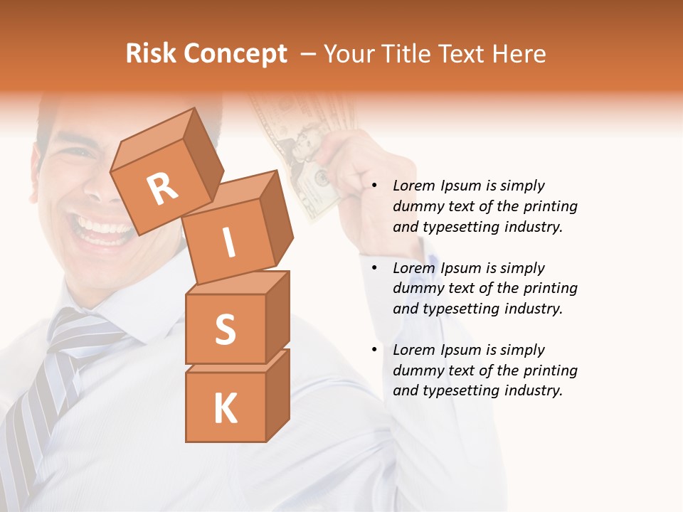 Financial Cash Worker PowerPoint Template