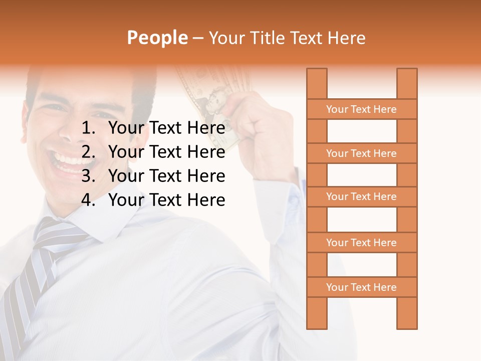 Financial Cash Worker PowerPoint Template