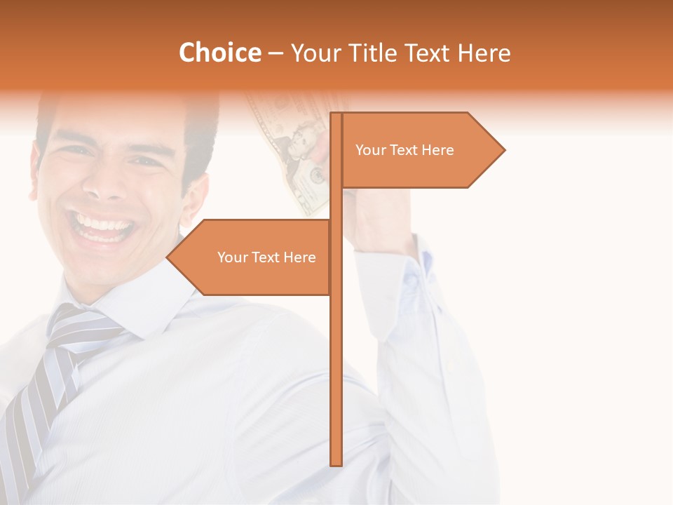 Financial Cash Worker PowerPoint Template