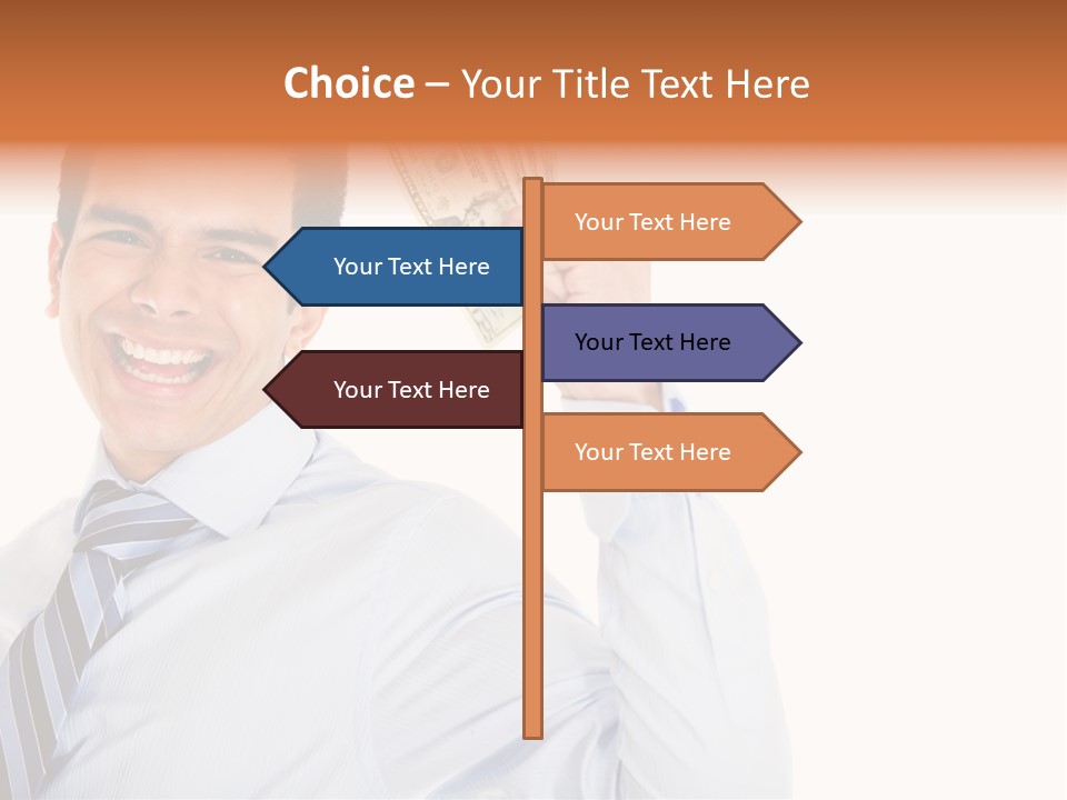Financial Cash Worker PowerPoint Template