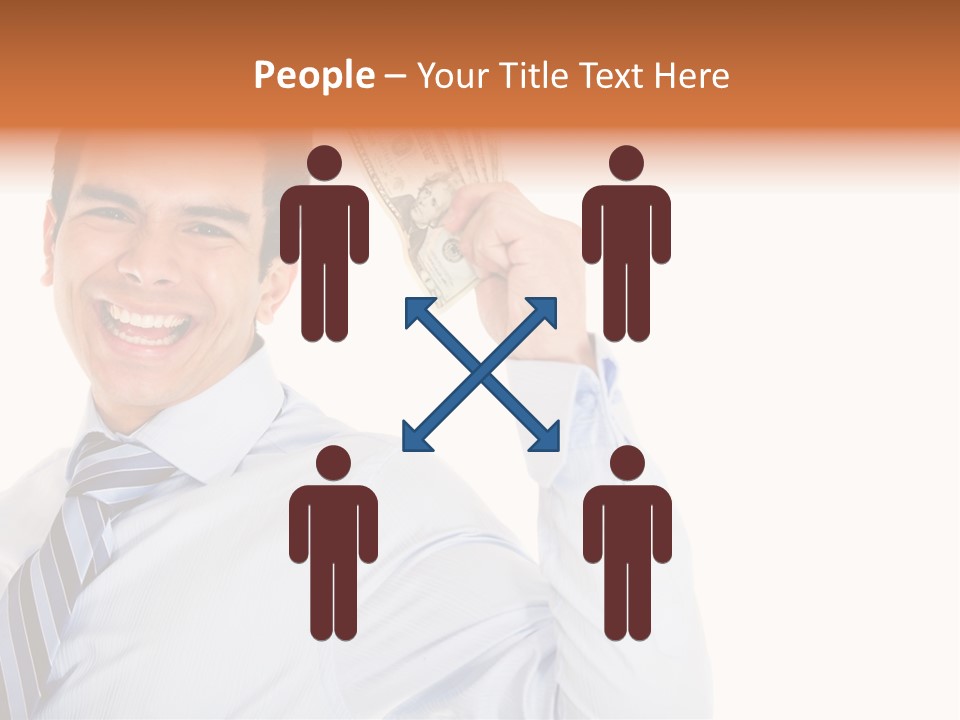 Financial Cash Worker PowerPoint Template