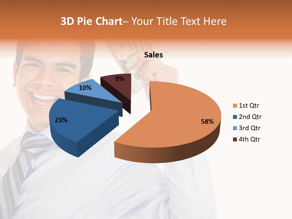 Financial Cash Worker PowerPoint Template