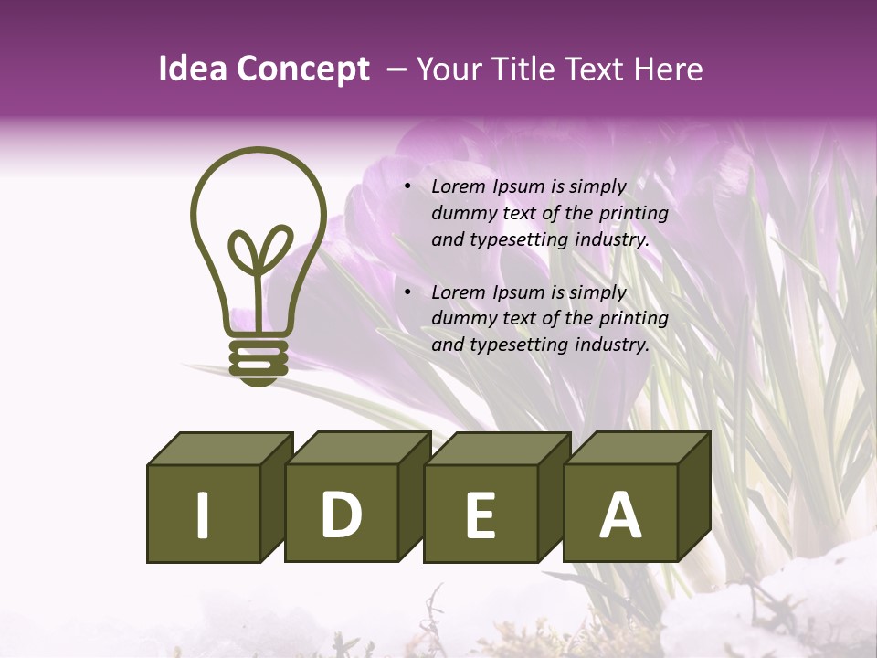 Springtime Petal White PowerPoint Template