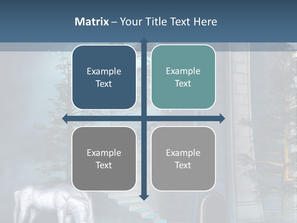 Schody Niebieski Wie PowerPoint Template