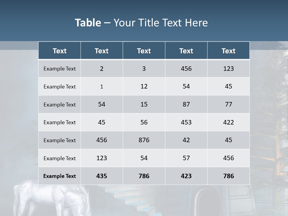 Schody Niebieski Wie PowerPoint Template
