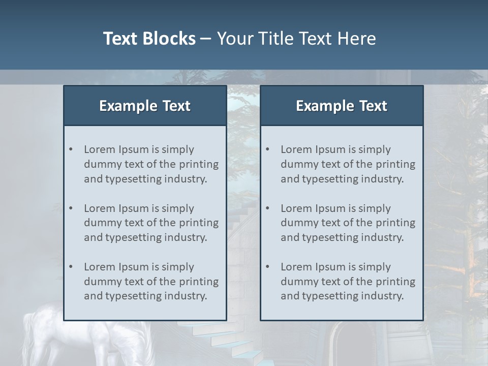 Schody Niebieski Wie PowerPoint Template