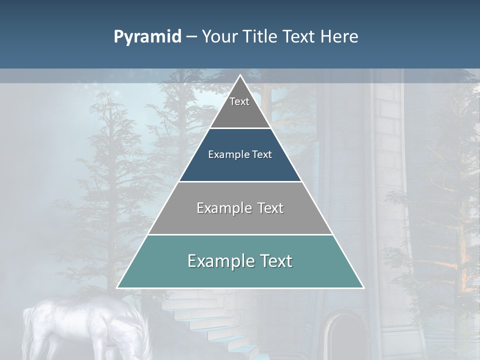 Schody Niebieski Wie PowerPoint Template