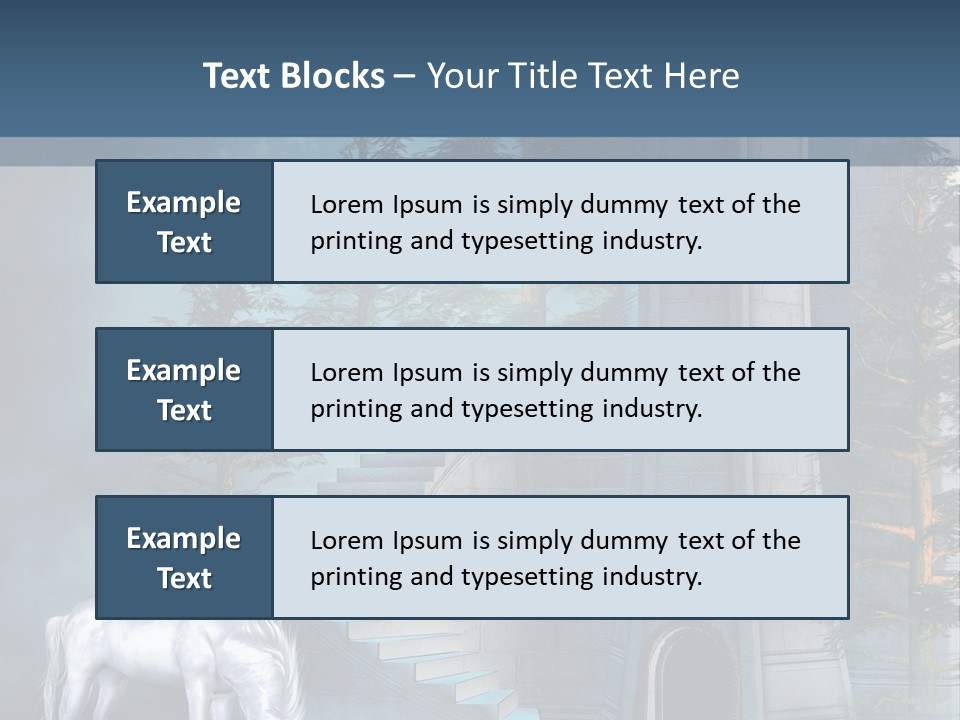 Schody Niebieski Wie PowerPoint Template