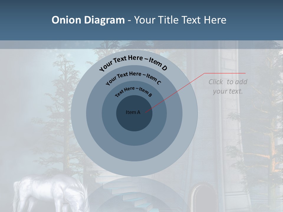 Schody Niebieski Wie PowerPoint Template