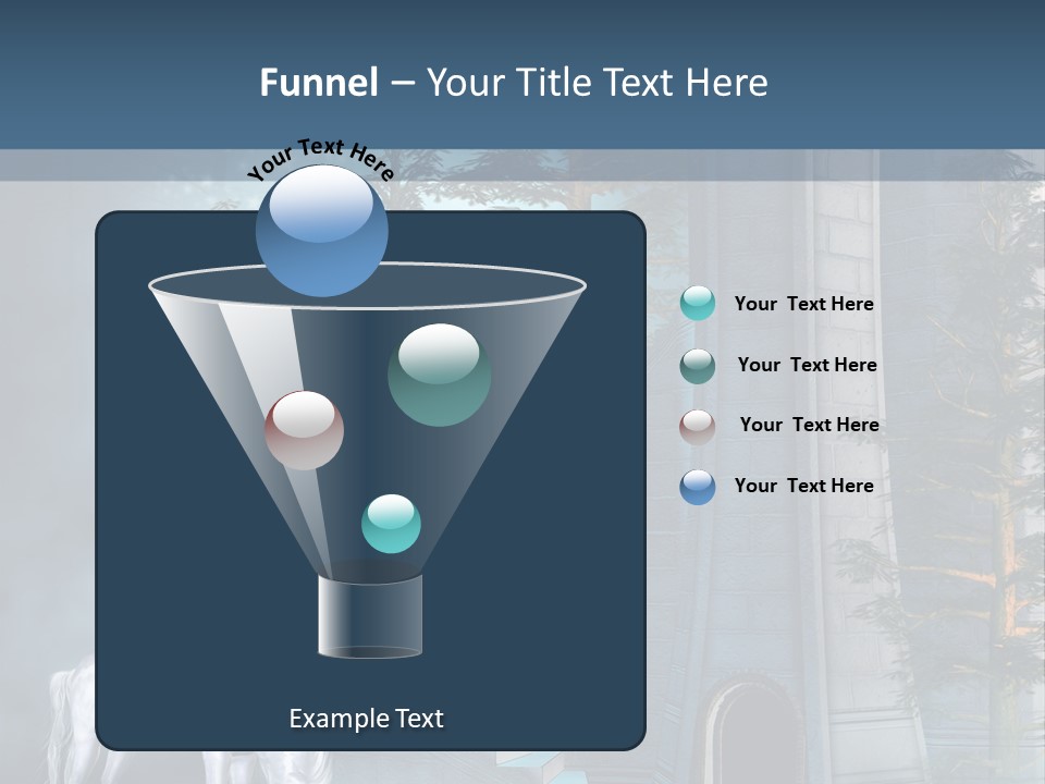 Schody Niebieski Wie PowerPoint Template