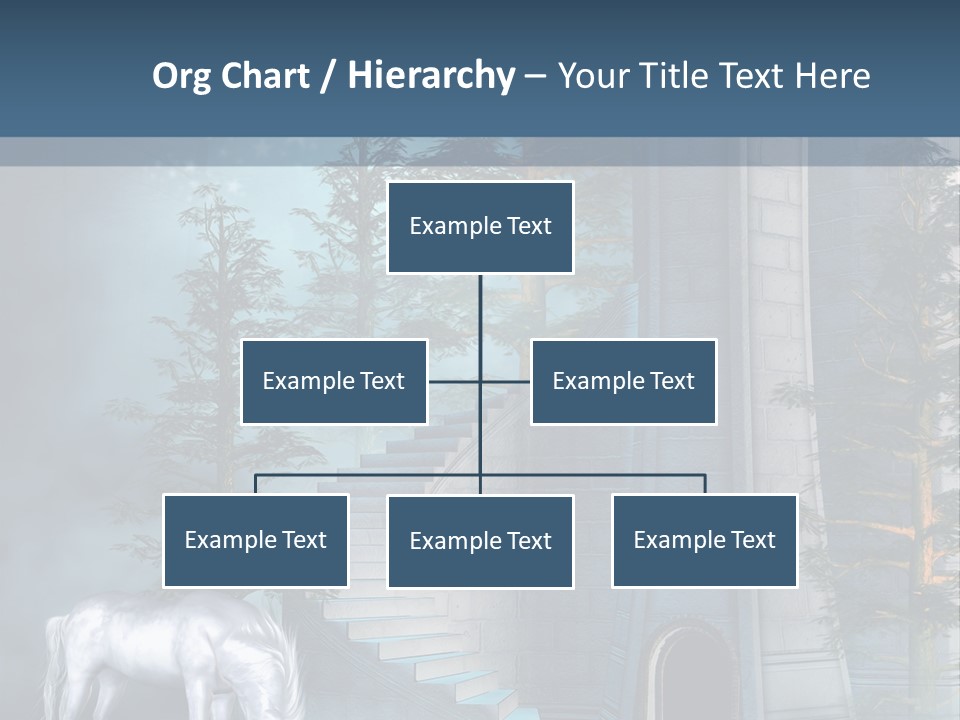 Schody Niebieski Wie PowerPoint Template