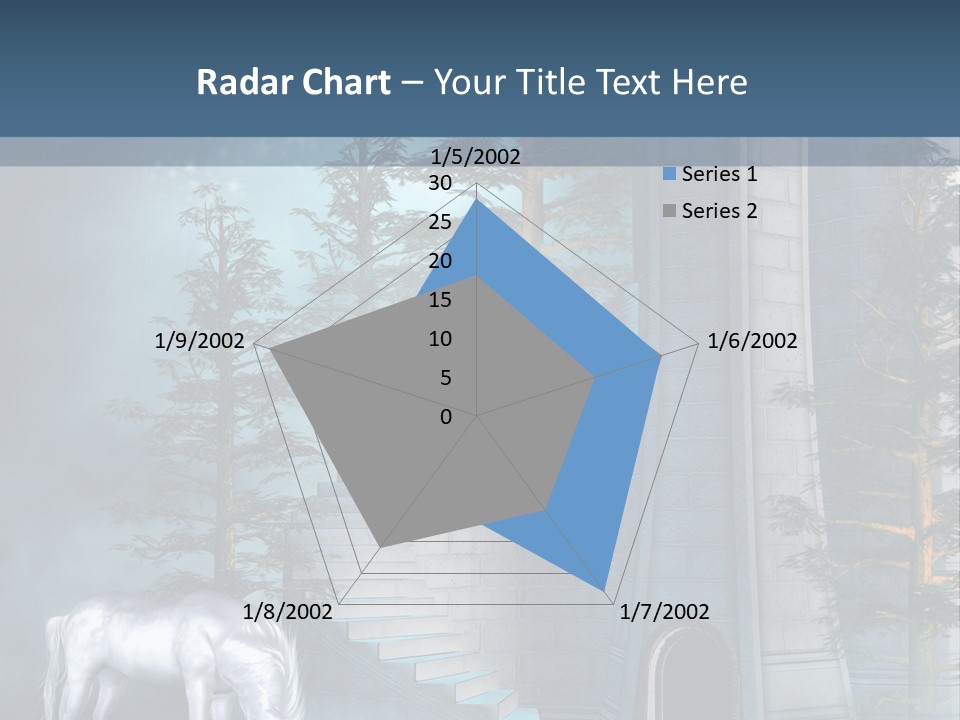 Schody Niebieski Wie PowerPoint Template