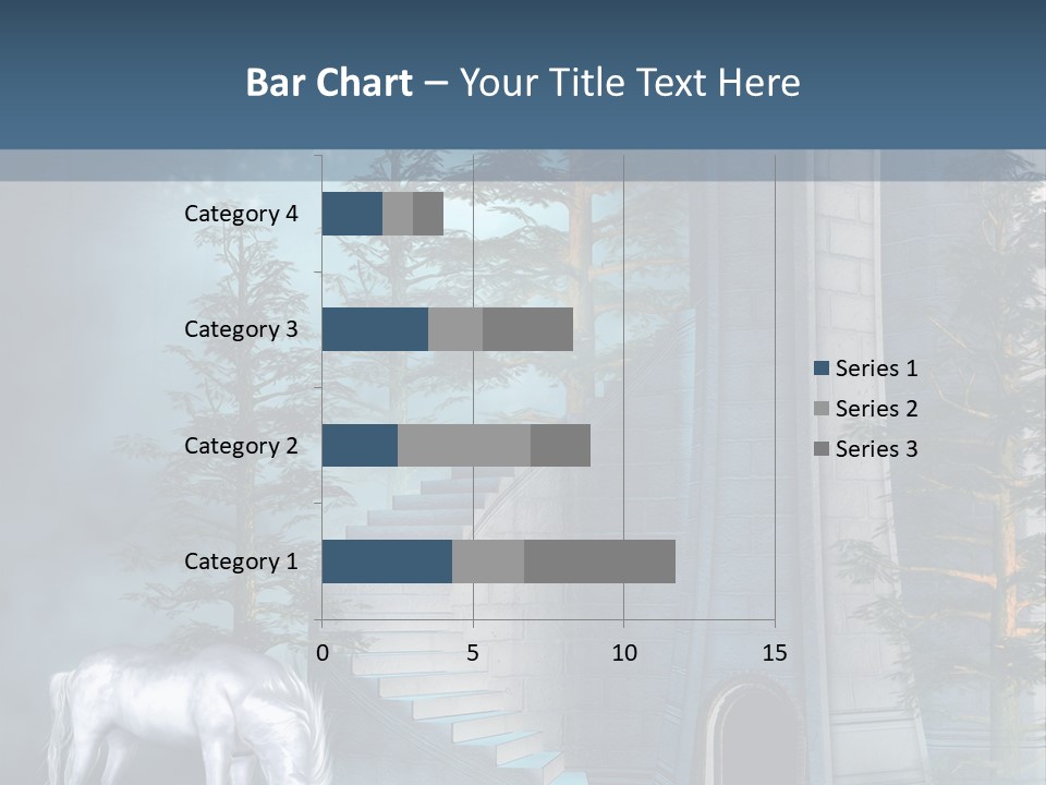 Schody Niebieski Wie PowerPoint Template