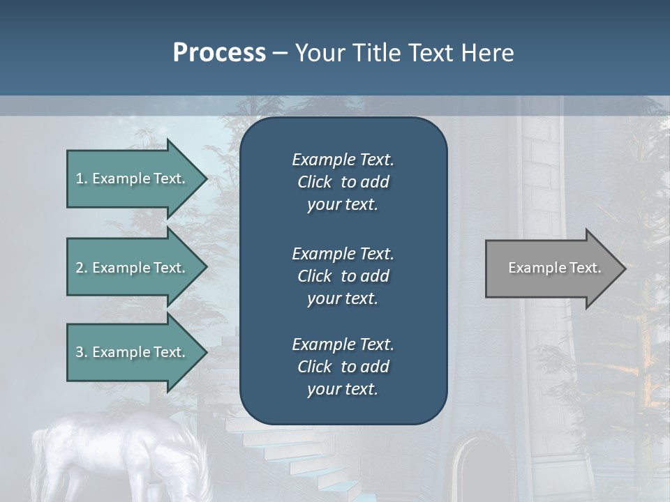 Schody Niebieski Wie PowerPoint Template