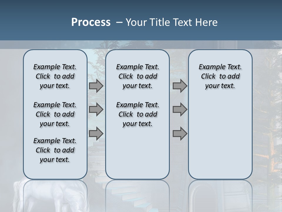 Schody Niebieski Wie PowerPoint Template