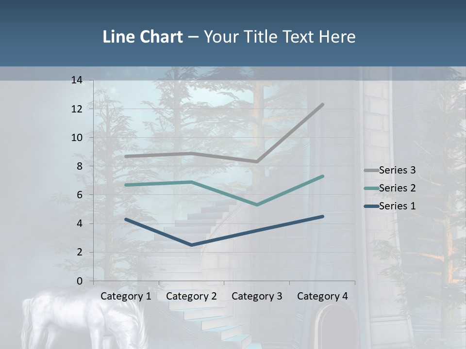 Schody Niebieski Wie PowerPoint Template