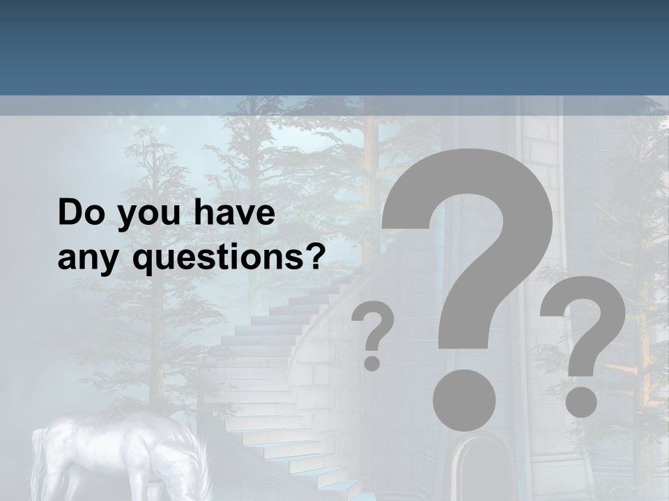 Schody Niebieski Wie PowerPoint Template