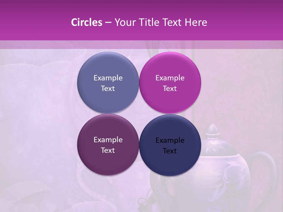 Ilustracja Fioletowy Zaproszenie PowerPoint Template