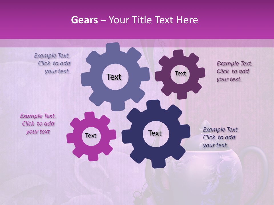 Ilustracja Fioletowy Zaproszenie PowerPoint Template