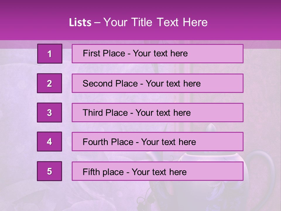 Ilustracja Fioletowy Zaproszenie PowerPoint Template