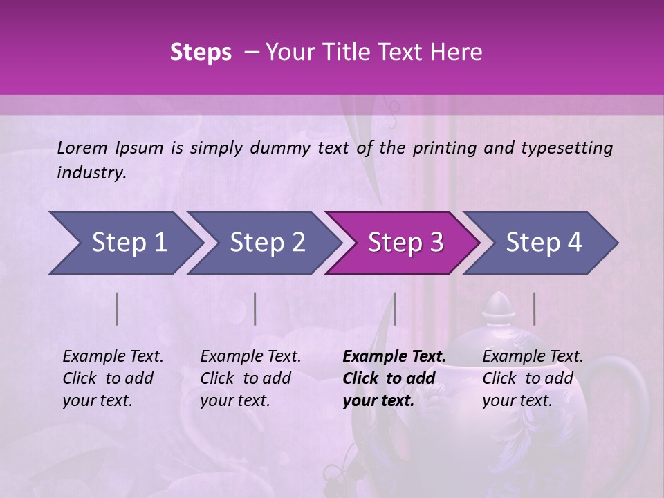 Ilustracja Fioletowy Zaproszenie PowerPoint Template