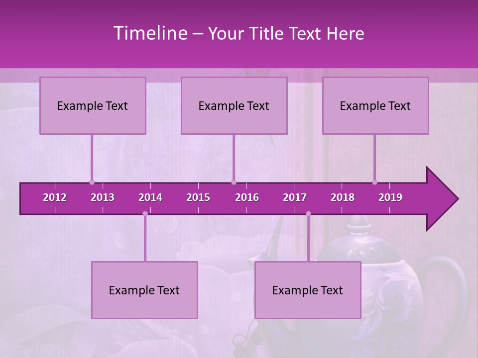 Ilustracja Fioletowy Zaproszenie PowerPoint Template