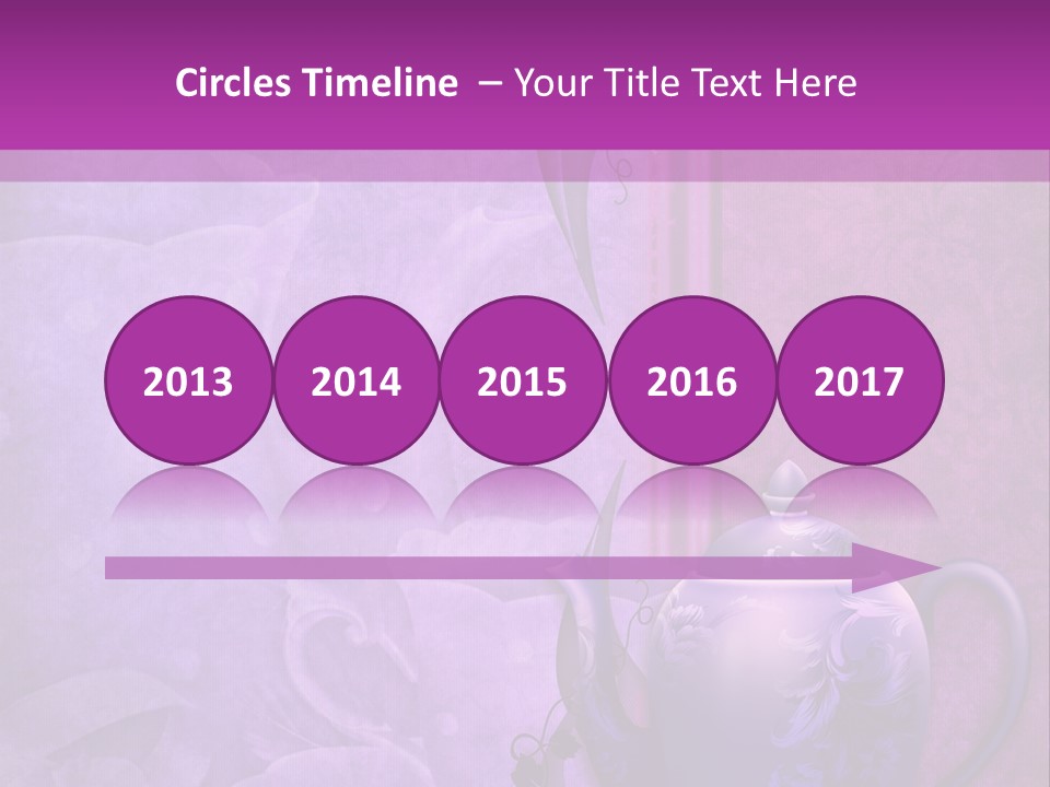 Ilustracja Fioletowy Zaproszenie PowerPoint Template