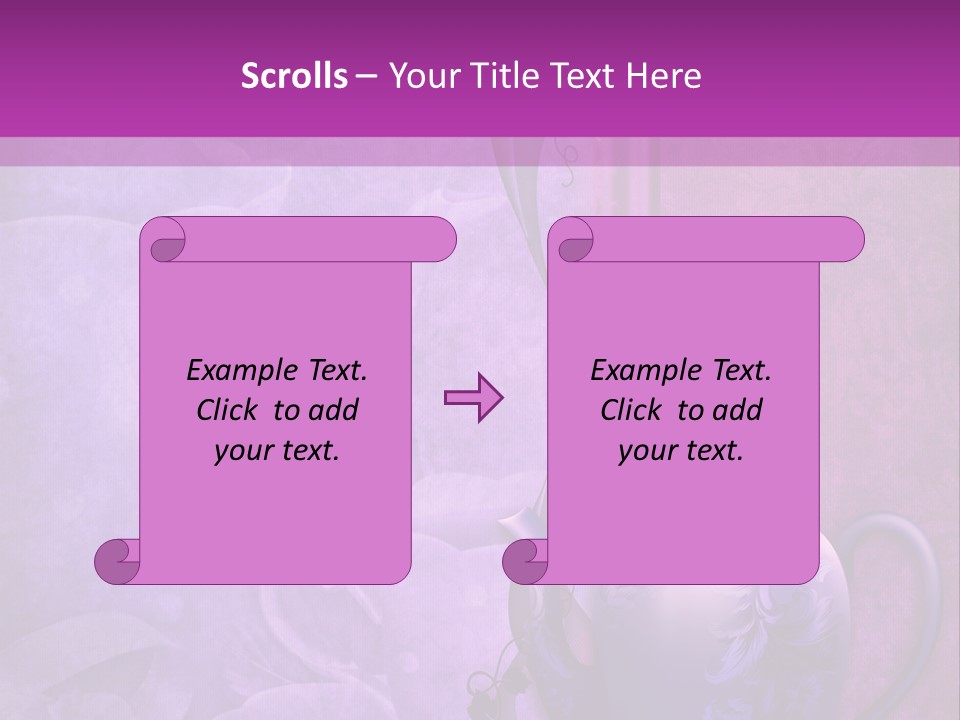 Ilustracja Fioletowy Zaproszenie PowerPoint Template
