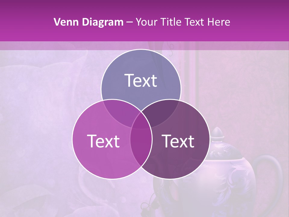 Ilustracja Fioletowy Zaproszenie PowerPoint Template