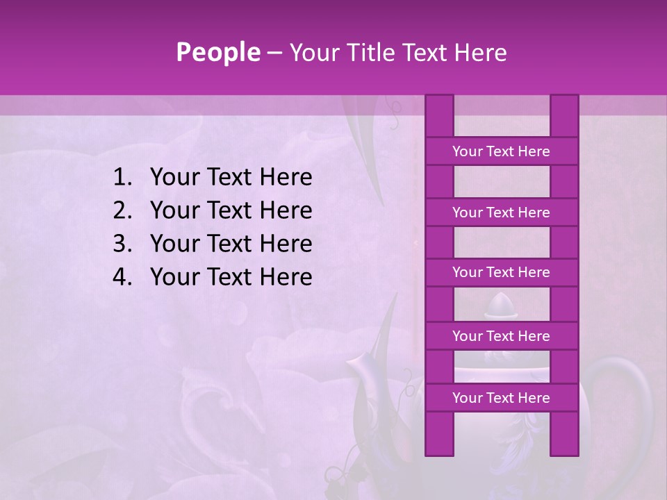 Ilustracja Fioletowy Zaproszenie PowerPoint Template
