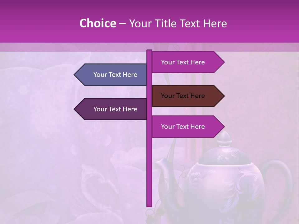 Ilustracja Fioletowy Zaproszenie PowerPoint Template