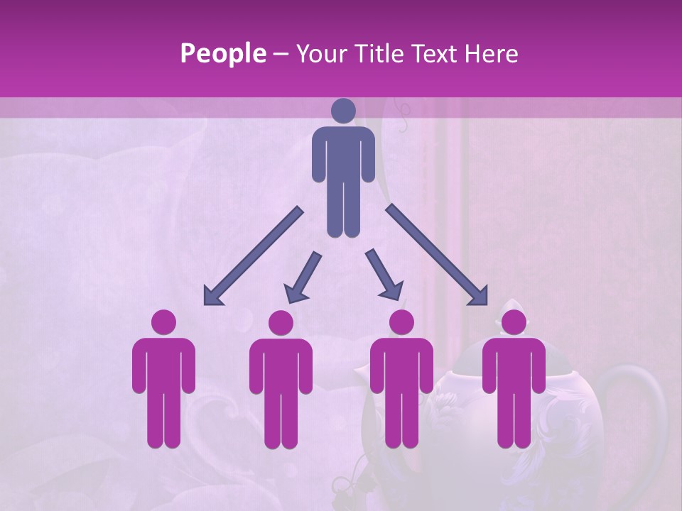 Ilustracja Fioletowy Zaproszenie PowerPoint Template