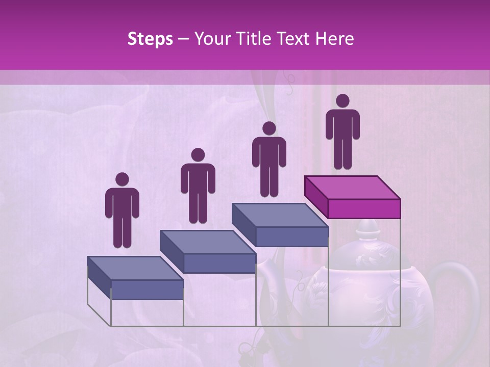 Ilustracja Fioletowy Zaproszenie PowerPoint Template