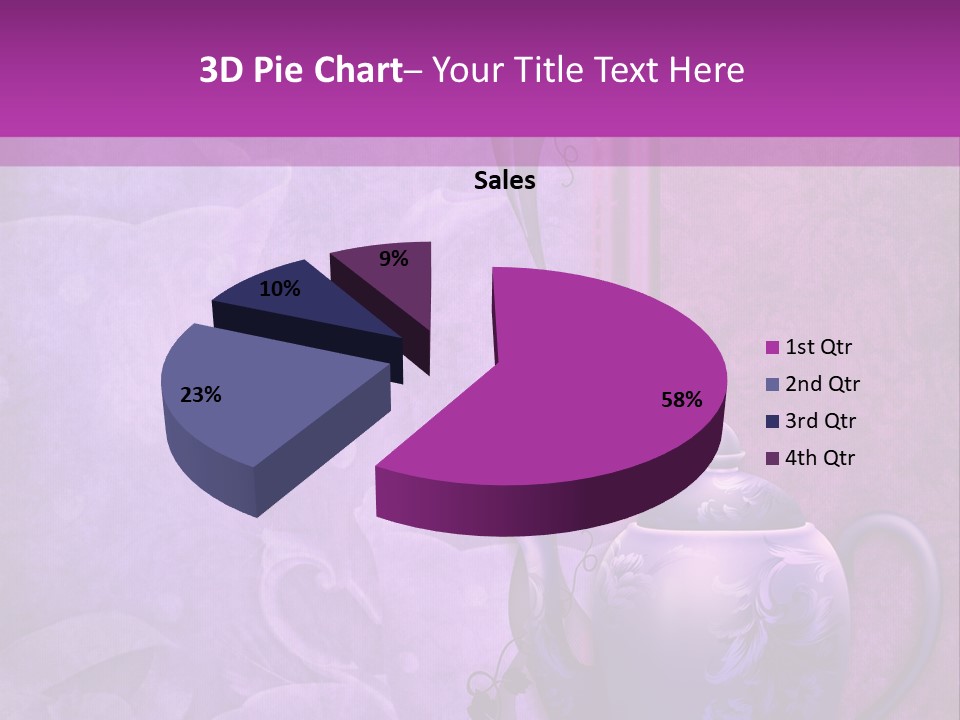 Ilustracja Fioletowy Zaproszenie PowerPoint Template