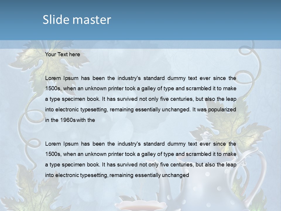 Ramka Herbata Papeteria PowerPoint Template