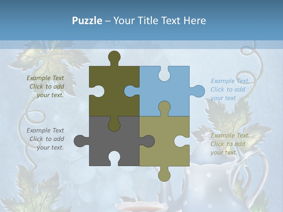 Ramka Herbata Papeteria PowerPoint Template