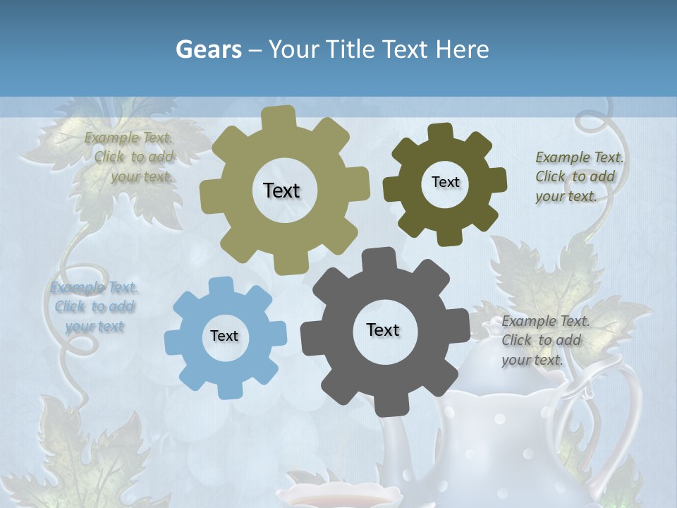 Ramka Herbata Papeteria PowerPoint Template