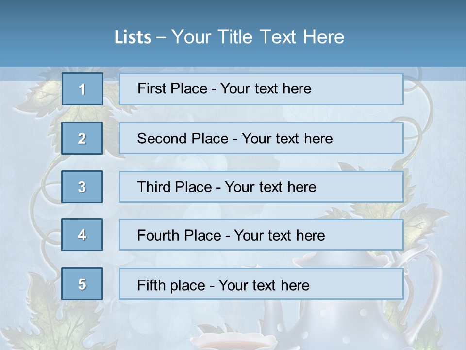 Ramka Herbata Papeteria PowerPoint Template