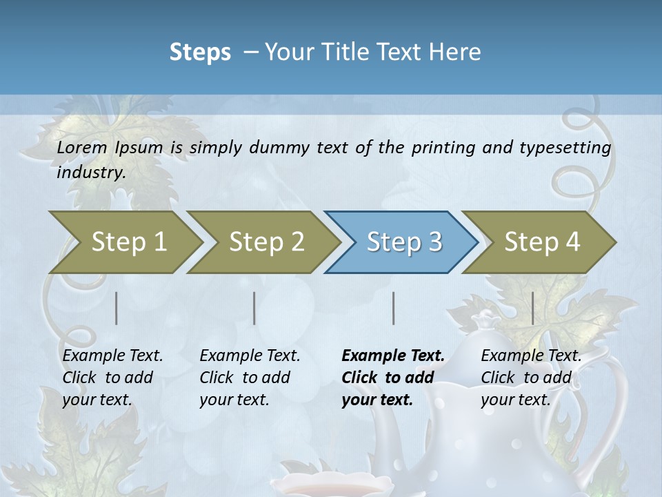 Ramka Herbata Papeteria PowerPoint Template