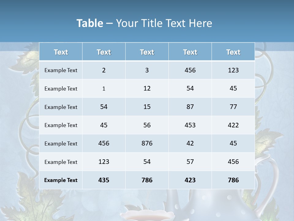Ramka Herbata Papeteria PowerPoint Template